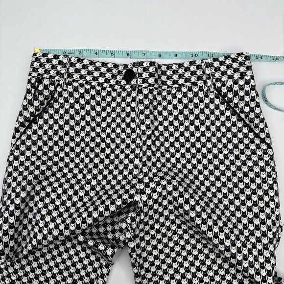 Betabrand Women's NWT White Catstooth Chino Straight-Leg Dress Yoga Pant Small - Picture 9 of 13
